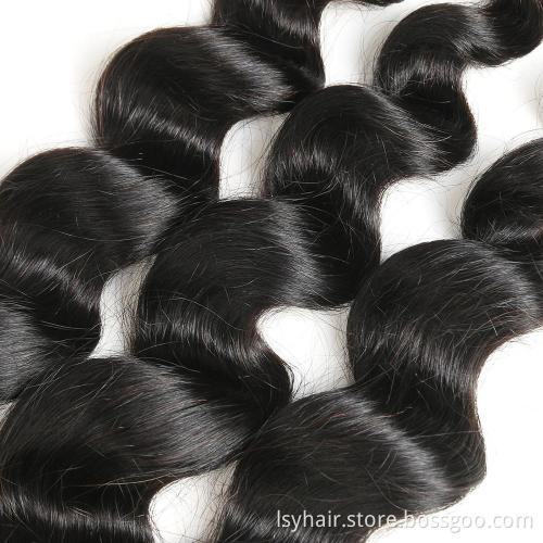 Cheap Brazilian Loose Wave Hair Weave Bulk Bundles, CuticalAligned Loose Wave Hair Extensions Brazilian hair in Brazil